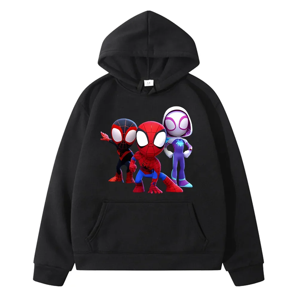 Spidey and His Amazing Friends Fashion Cartoon Printing Hoodies Girls Boys Casual Tops Sweatshirts  Fleece Long Sleeve Hoody Top