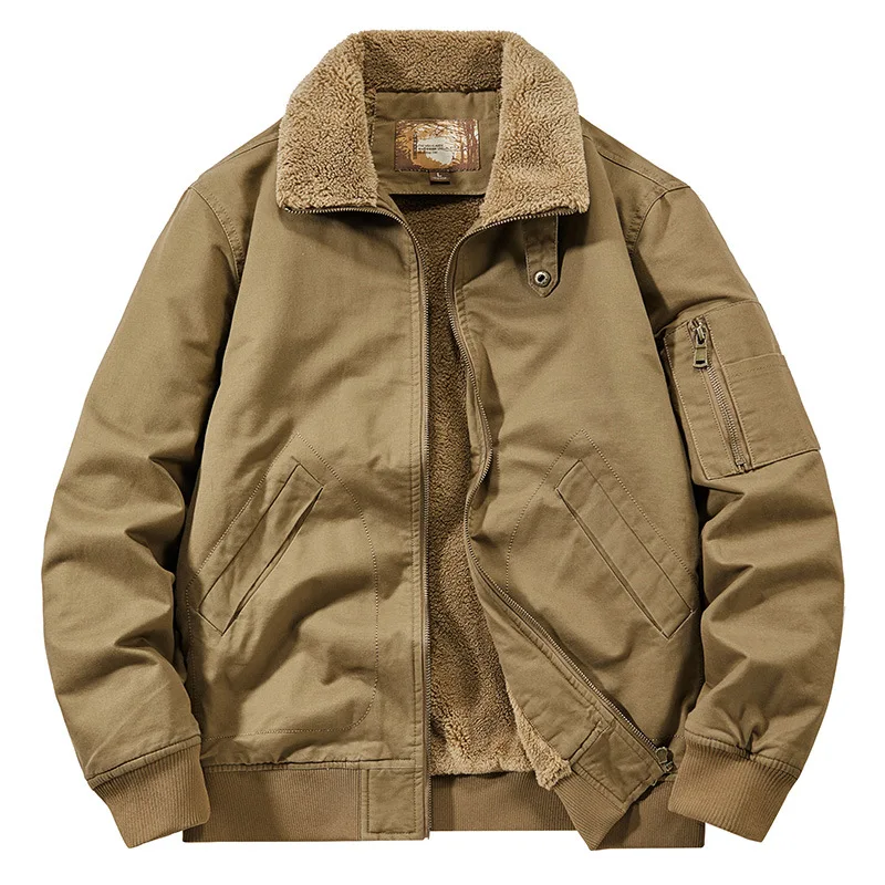 Winter Washed Padded Jacket Men's Loose Cotton Casual Outerwear