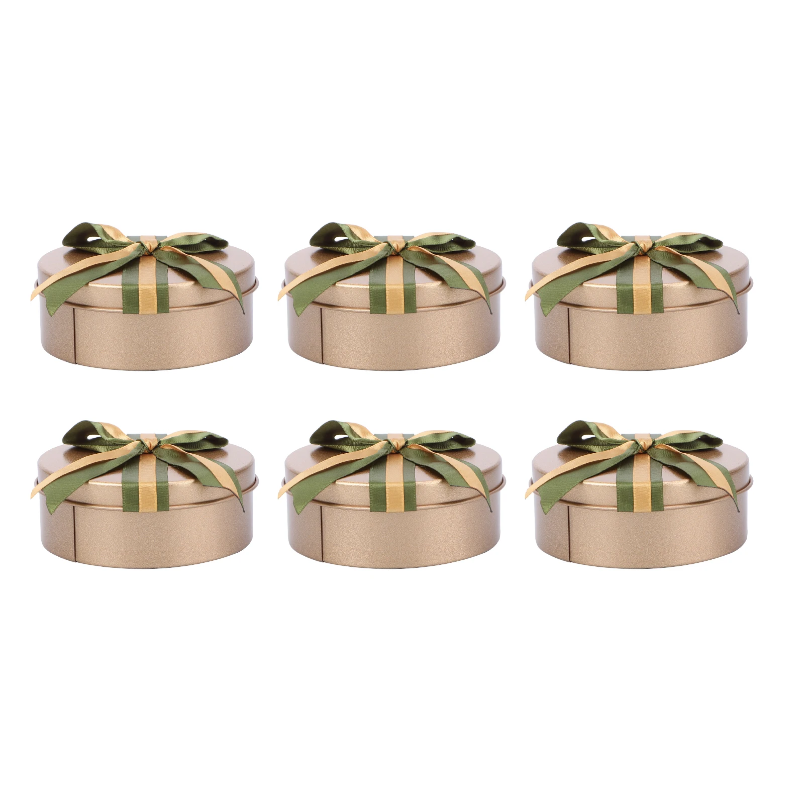 

6 Pcs Box Gift Storage Tinplate Container Elegant Style Tinplate Packing Case Box Party Birthday