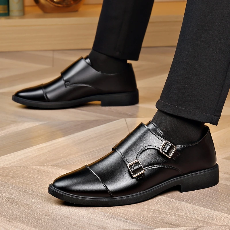

New 2025 Men's High-quality Leather Shoes Men's Business Formal Casual Leather Shoes Banquet Men's Shoes Zapato Para Hombre