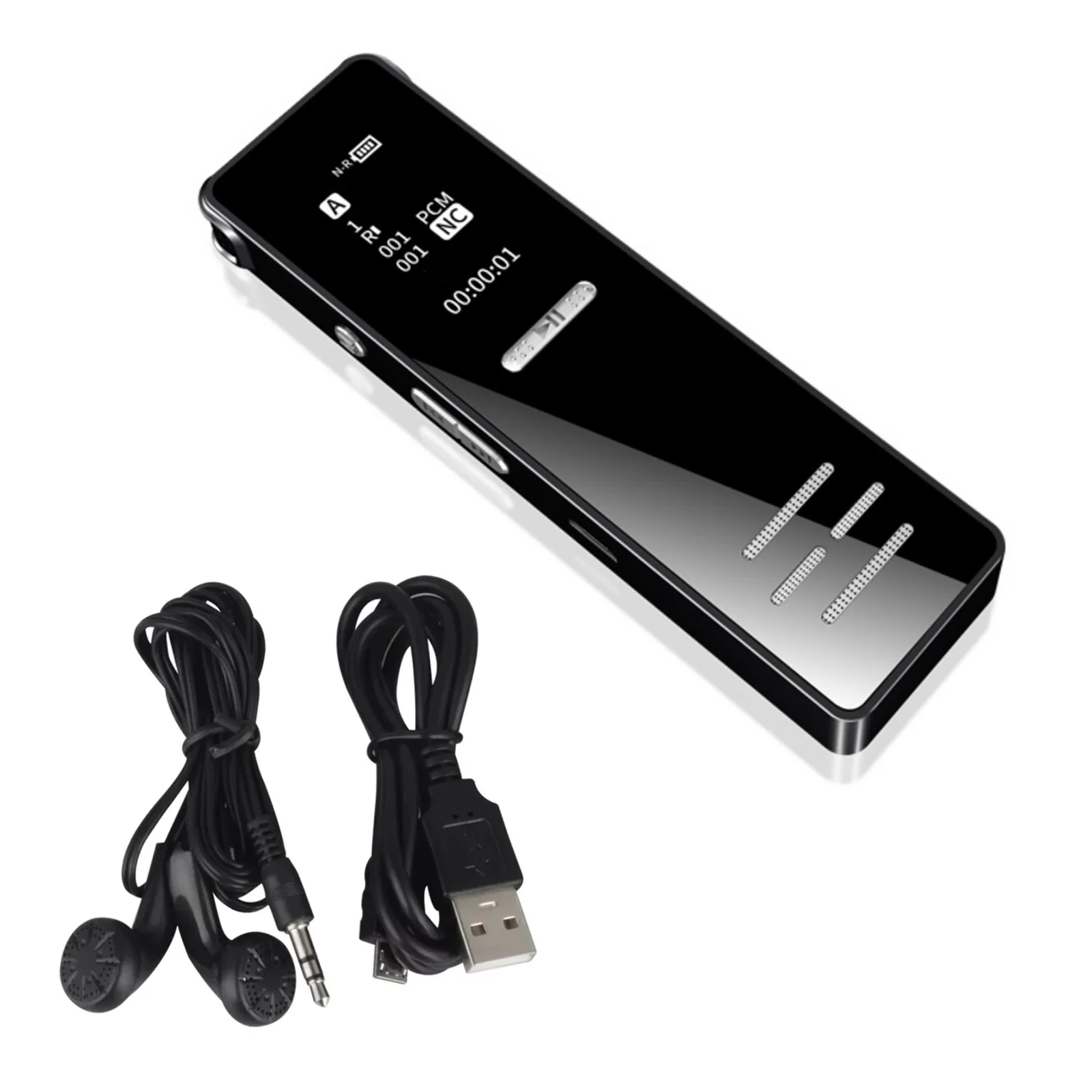 Voice Recorder 10 Meter Distance Digital Voice Activated Audio Recording Portable Noise Reduction Audio Recorder Mini MP3 Player