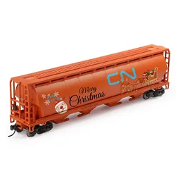 Evemodel Wagon HO Scale 1:87 4-Bay Covered Grain Hopper Car DIY Graffiti for Christmas Gift C8744