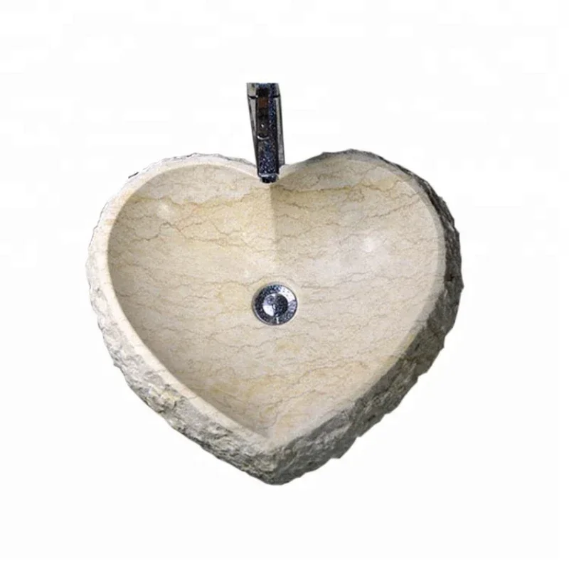 

Hot Sale Natural Stone Heart Shape Sink