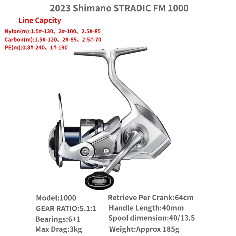 Shimano-stradic fmスピニングフィッシングリール,1000s,c2000s,2500s