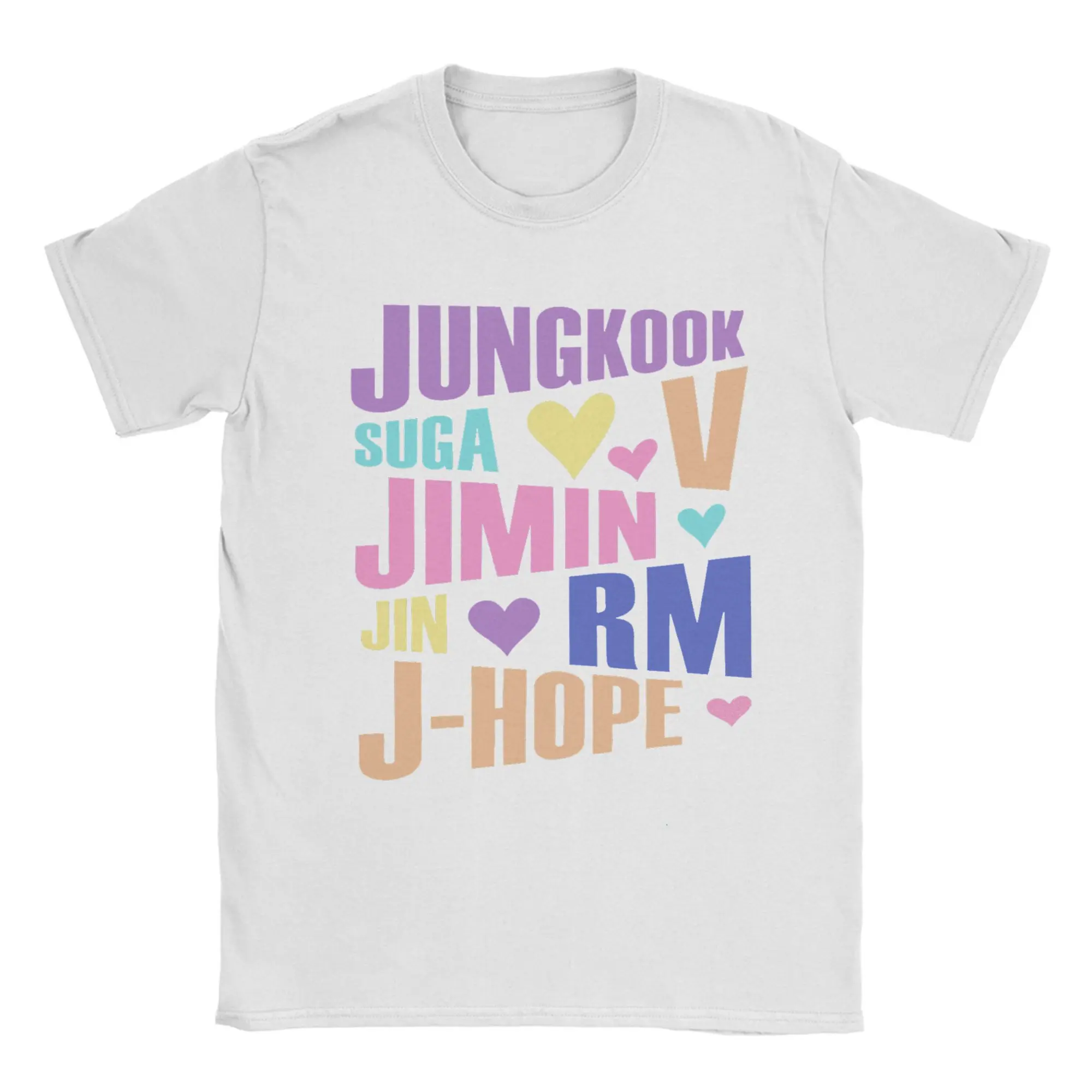 JIMIN JUNG KOOK J-HOPE JIN SUGA V RM الرجال التي شيرت خمر تي شيرت قصير الأكمام Crewneck تي شيرت 100% القطن هدية عيد ميلاد بلايز