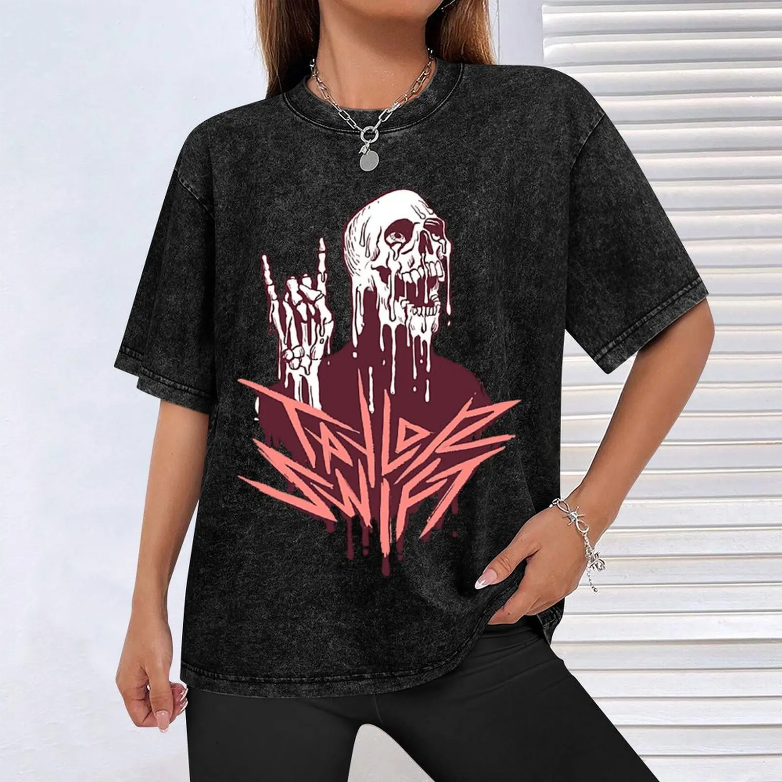 تي شيرت معدني سويفت سريع الجفاف تي شيرت كبير الحجم تي شيرت رجالي #4