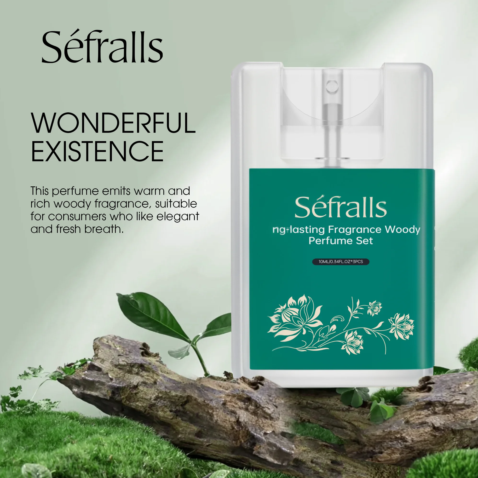 

Séfralls Long-lasting Fragrance Woody Perfume Set 10ML/0.34FL, OZ*3PCS mini perfume sets, Long Lasting Fragrance
