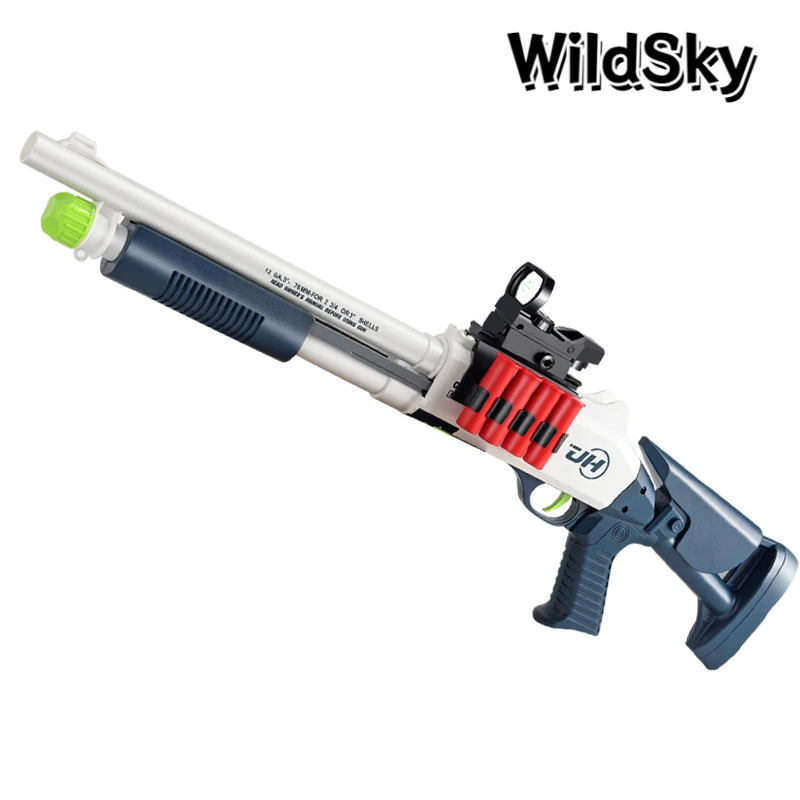 WildSky XM1014 escopeta Spray juguetes s686 Shell Throwing Soft Bullet Boy Battle Weapon Model Soft Bullet Toy Gun Gifts para niños