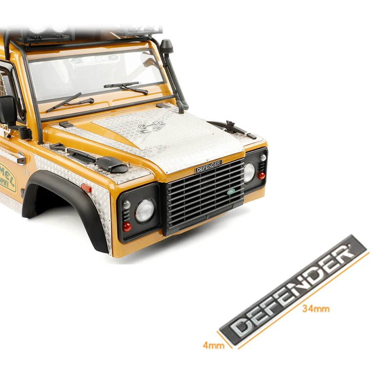 

Defender Metal Front Logo Car Sign LOGO Model Decorative Accessories for 1/10 1/8 RC Crawler Car Traxxas Custom Design DIY Parts