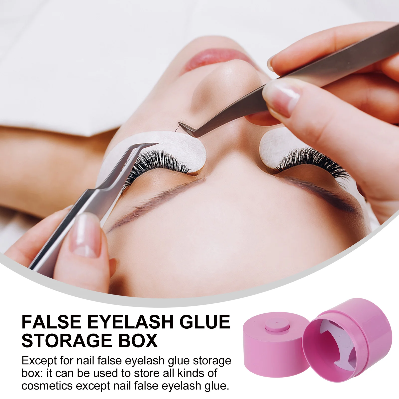 

Glue Storage Extension Holder Moisture Resistant Jar Compact Travel Holder Supplies Glue Container Lash Dispenser Eyelash