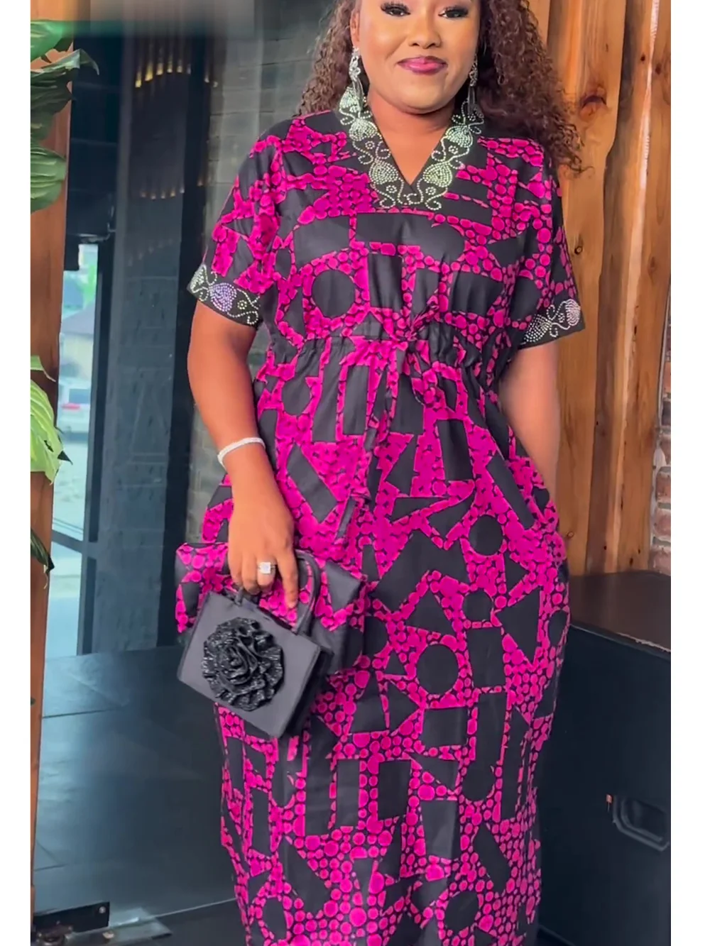 African Dresses for Women Elegant 2024 Muslim Summer Fashion Kaftan Abayas Boubou Robe Dashiki Ankara Print Outfit Evening Gown