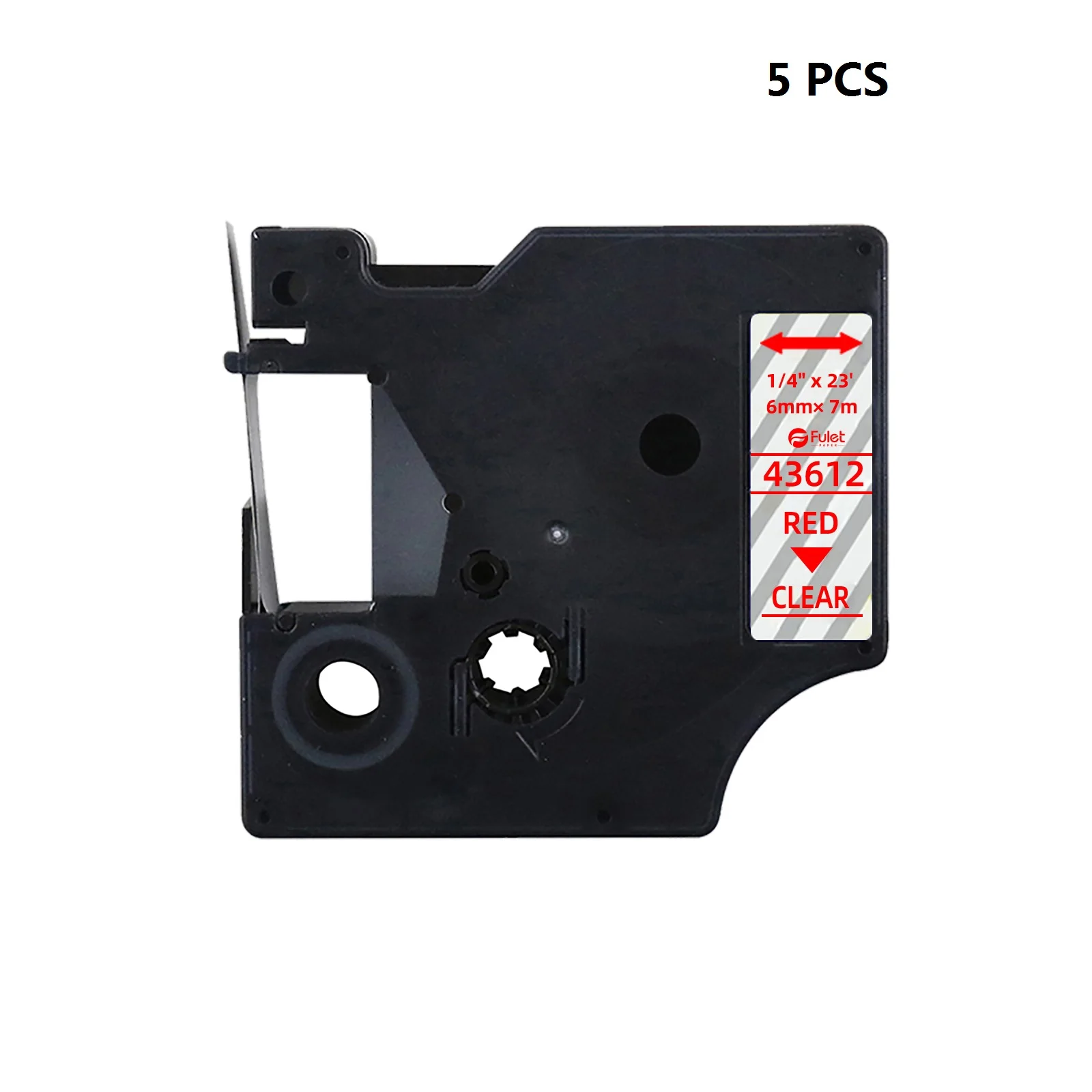 5-個の高品質互換性のある-d1-シリーズ-6mm-x-7m-熱転写リボンラベルテープ-dymo-labelmanager-160-280-プリンター用