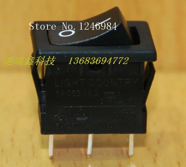 [SA]Power Switch R19 -Taiwan group LIGHT Rocker black boat type SPDT switch RA22--100PCS/LOT