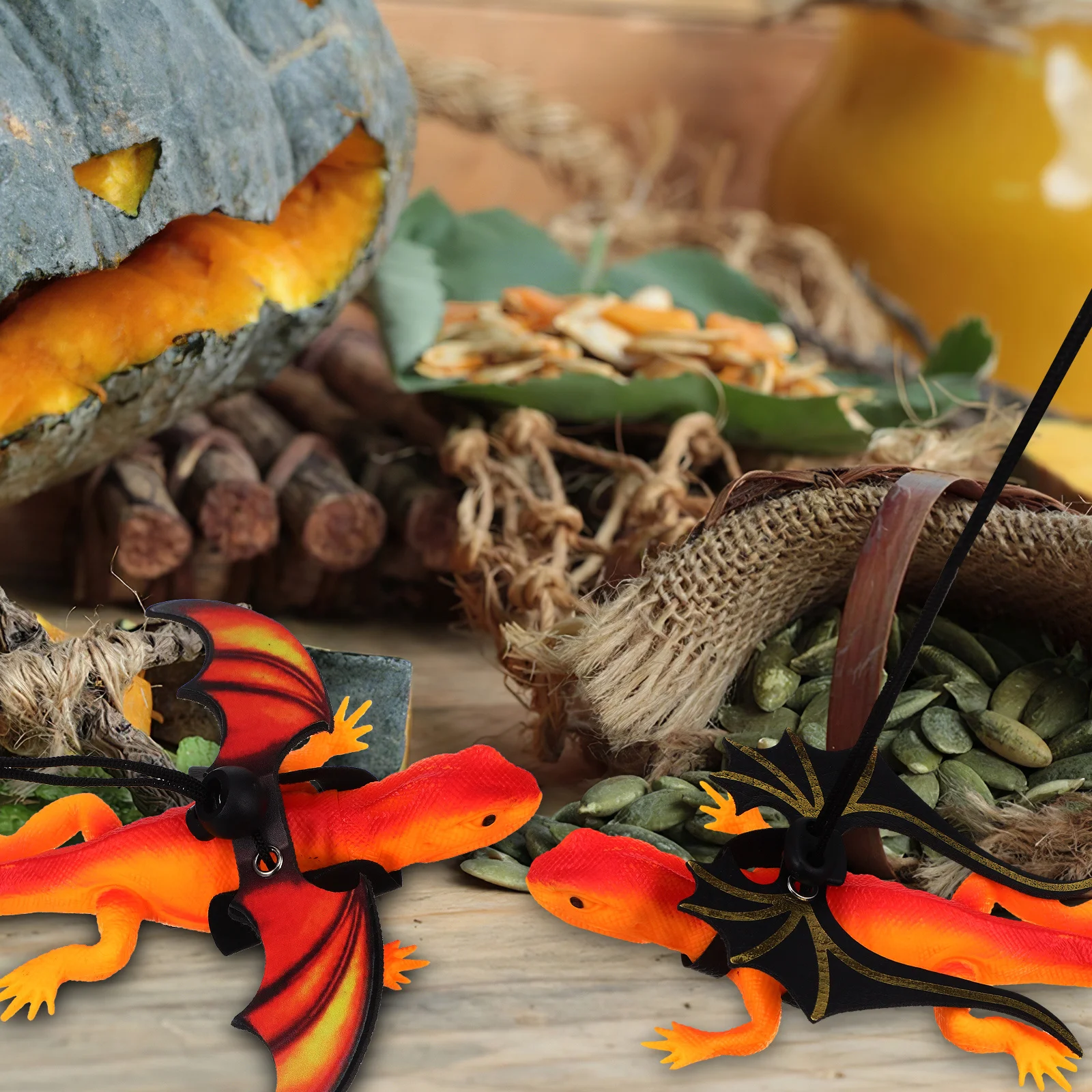 

2 pcs Pet For Reptile Lizard Gecko Small Pets Adjustable Harness Kit Durable Pu Bearded Dragon Lizard Walking Leash Reptile