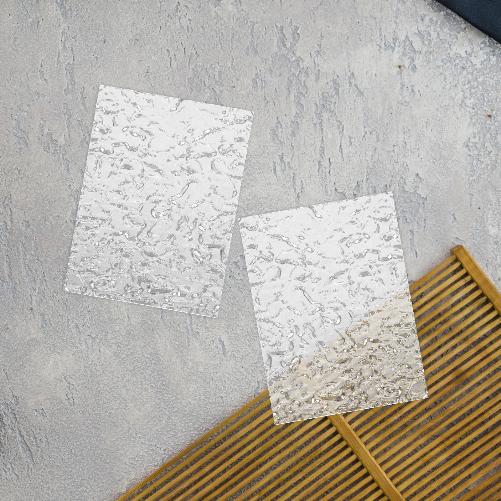 

Transparent Water Ripple Acrylic Board Photo Background Clear Panel Table Decor Coaster Display Sheet Durability Smooth Bottom
