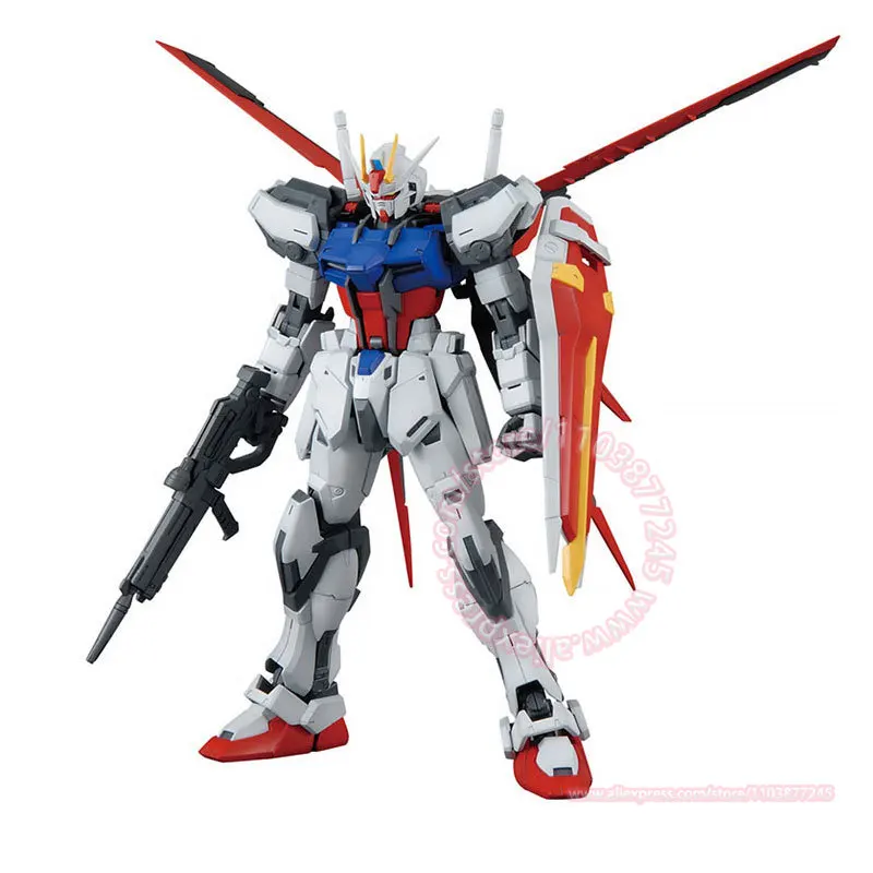 BANDAI-Modèle d'assemblage de jouet pour enfants, MG AILE STRIKE GUNDAM Air Skip, Version HD, Cadeau d'anniversaire, Périphérique cancers, 1/100