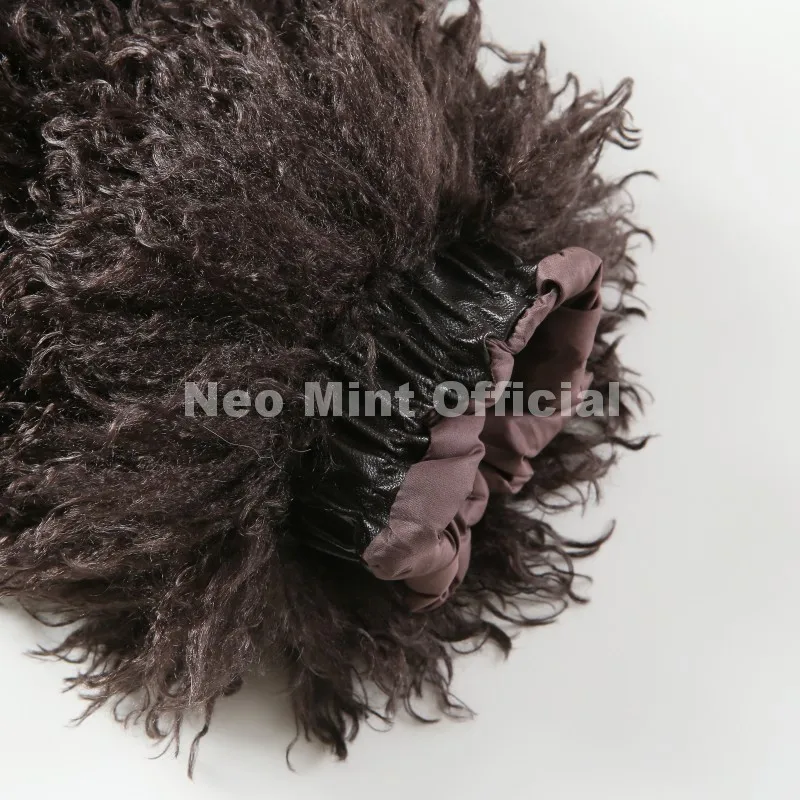 Neo Mint Winter 2026 Hot Chocolate Fluffy Chunky Sheep Fur Coat Women Oversized Overcoat Outerwear Ins Street Fashion Fur Jacket