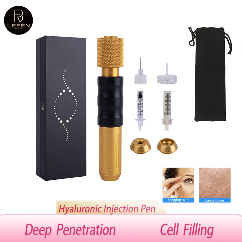 LESEN-Stylo hyaluronique 2 en 1, ampoule blanche haute pression, anti-rides, méso illac, nébuliseur gratuit, odorde mésothérapie, devenir beau