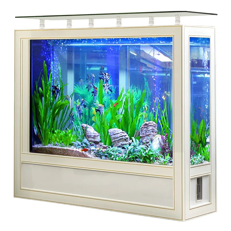 ceiling fish tank screen partition glass living room ecological medium-sized household aquarium ecological fish tank