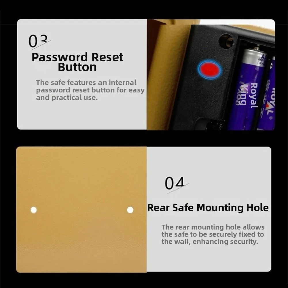 

Anti-Theft Piggy Bank Key Lock Password Lock Small Digital Safe Box Compact with Coin Slot Combination Lock Security Box