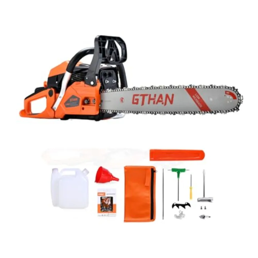 منشار الغاز 62cc 20 بوصة سلسلة المنشار 2 السكتة الدماغية بالمنشار الغاز 4.2hp يده اللاسلكي البنزين سلسلة الغاز مناشير للأشجار الخشب F #1