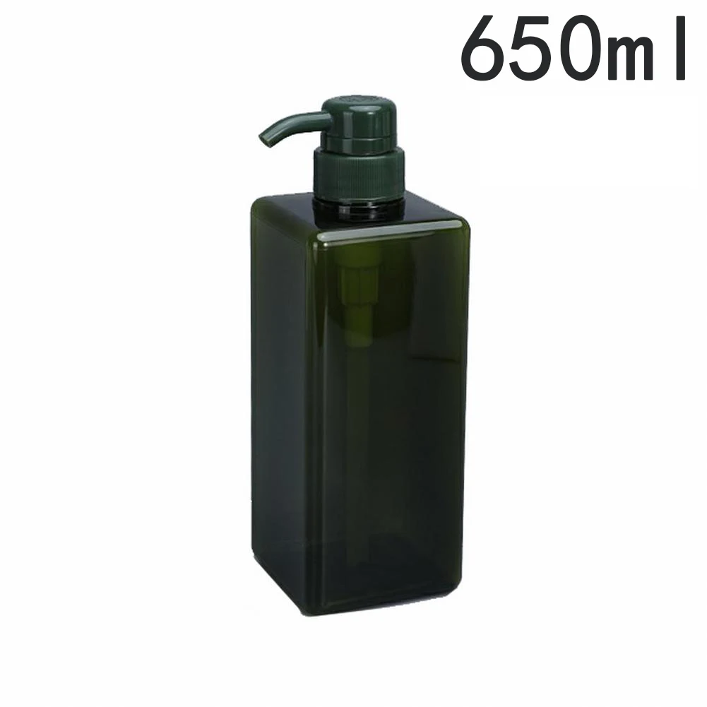 250/450/650ml Empty Press Pump Bottle Thicken Square Refillable Bottle Soap Shampoo Liquid Dispenser Container For Bathroom