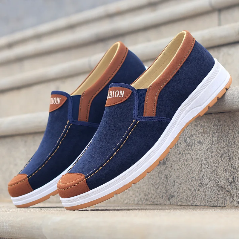 2023 Spring and Autumn Men Fashion Casual Shoes Trend Canvas Shoes Cover Feet Men Flat Shoes Lightweight and Soft Walking Shoes