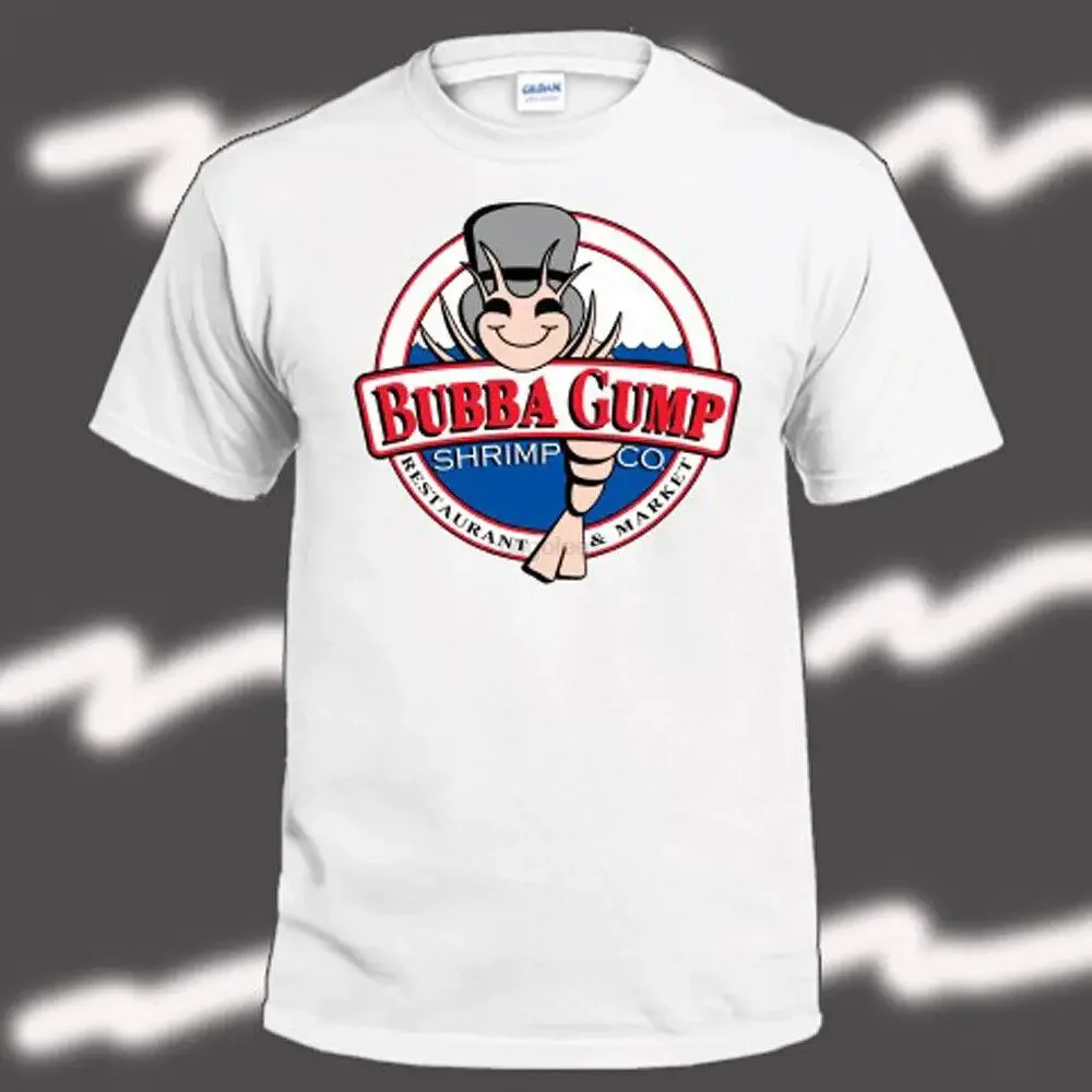 Bubba Gump Shrimp Co Forest Gump Logo Mens White T-Shirt Size S-5XL