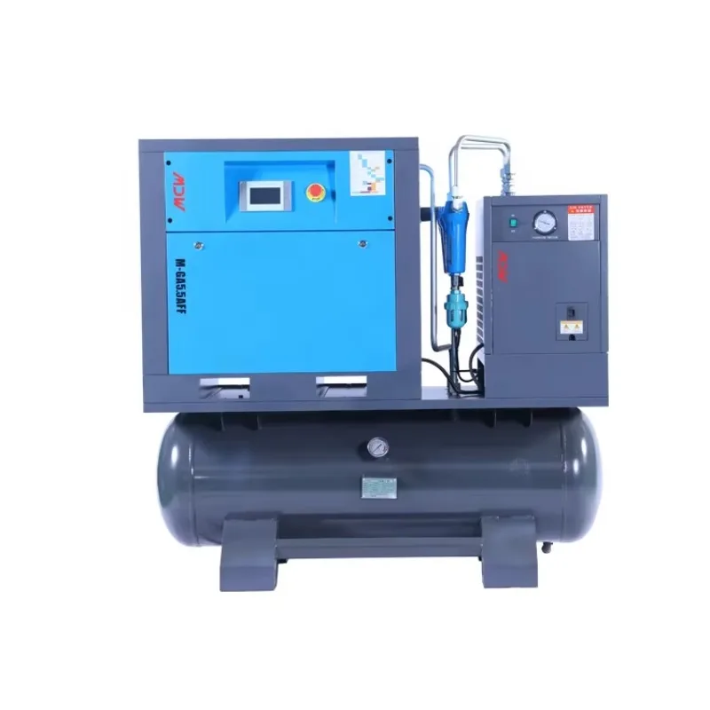 

Прямые продажи с фабрики, высококачественный интегрированный компрессор с фиксированной скоростью 4-в-1, осушитель воздуха 7,5 кВт/10 л.с. + бак и фильтры 380 В/50 Гц