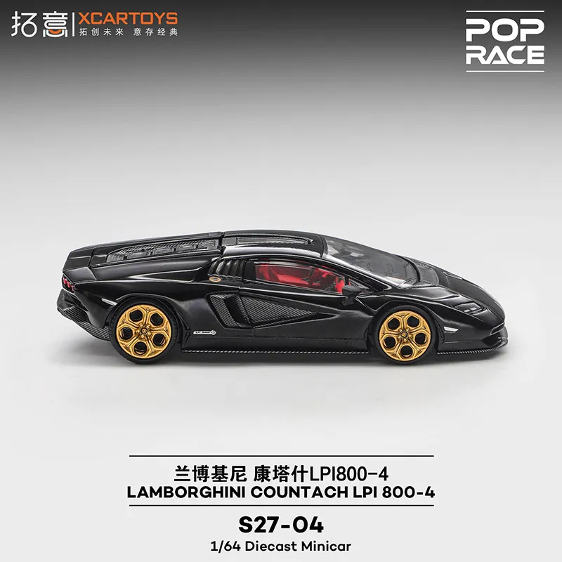 XCARTOYS Alloy simulation car model For Collector POPRACE Alloy 1/64 Lamborghini Supercar Ornament Contash LP1800-4 Racing Model