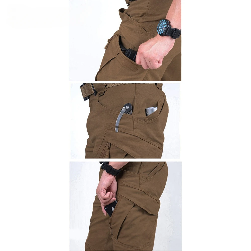 Imagem -04 - Calça Multibolso Masculina de Algodão de Combate Calça Policial Casual Calça de Trabalho para Montanhismo Caça