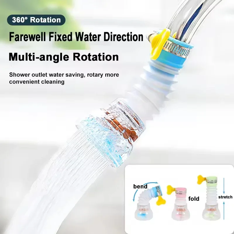 Universal 360 Rotation Faucet Bubbler Swivel Water Saving Economizer Head  Kitchen Faucet Nozzle Adapter Sink Accessories