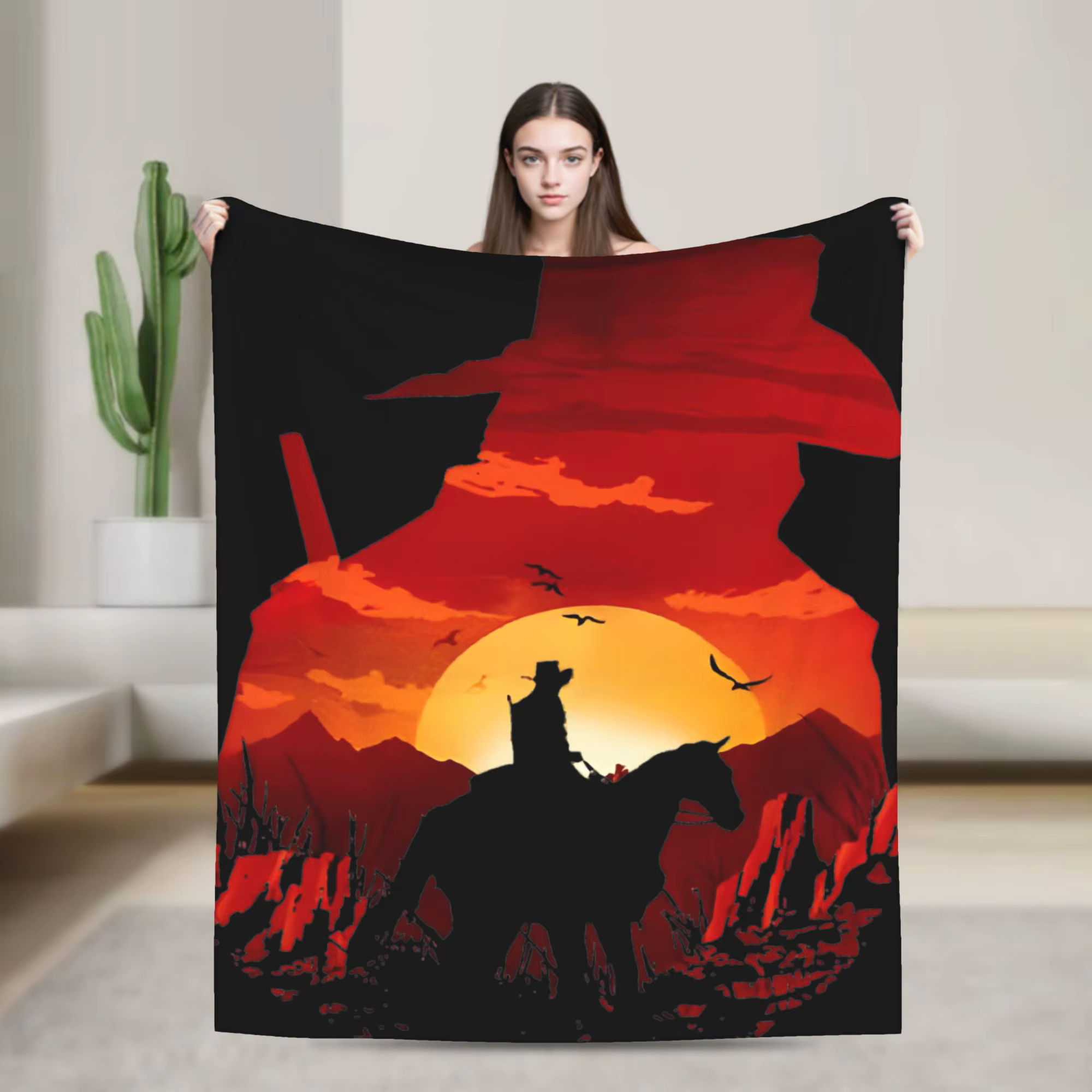 

Arthur Morgan Red Dead Redemption Blanket Quality Warm Throw Blanket Winter Camping Living Room Street Trend Bedspread