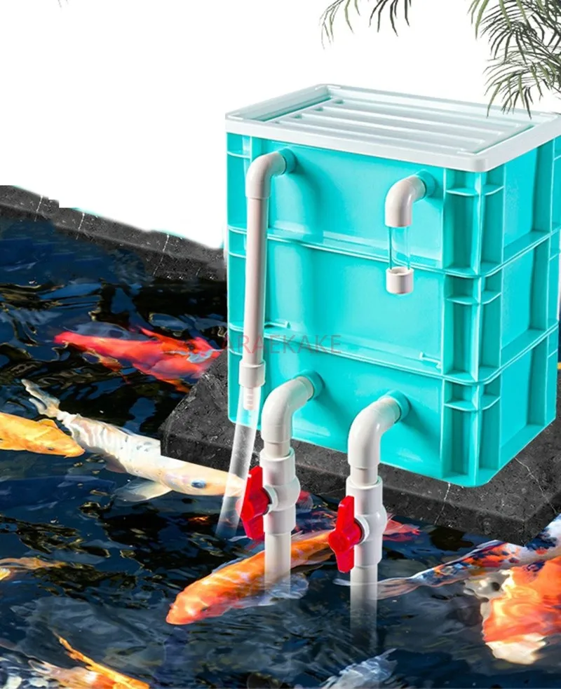 Turnover box, filter box, fish tank, drip box, fish tank, filter, swamp pool, clean water circulation system, turtle tank