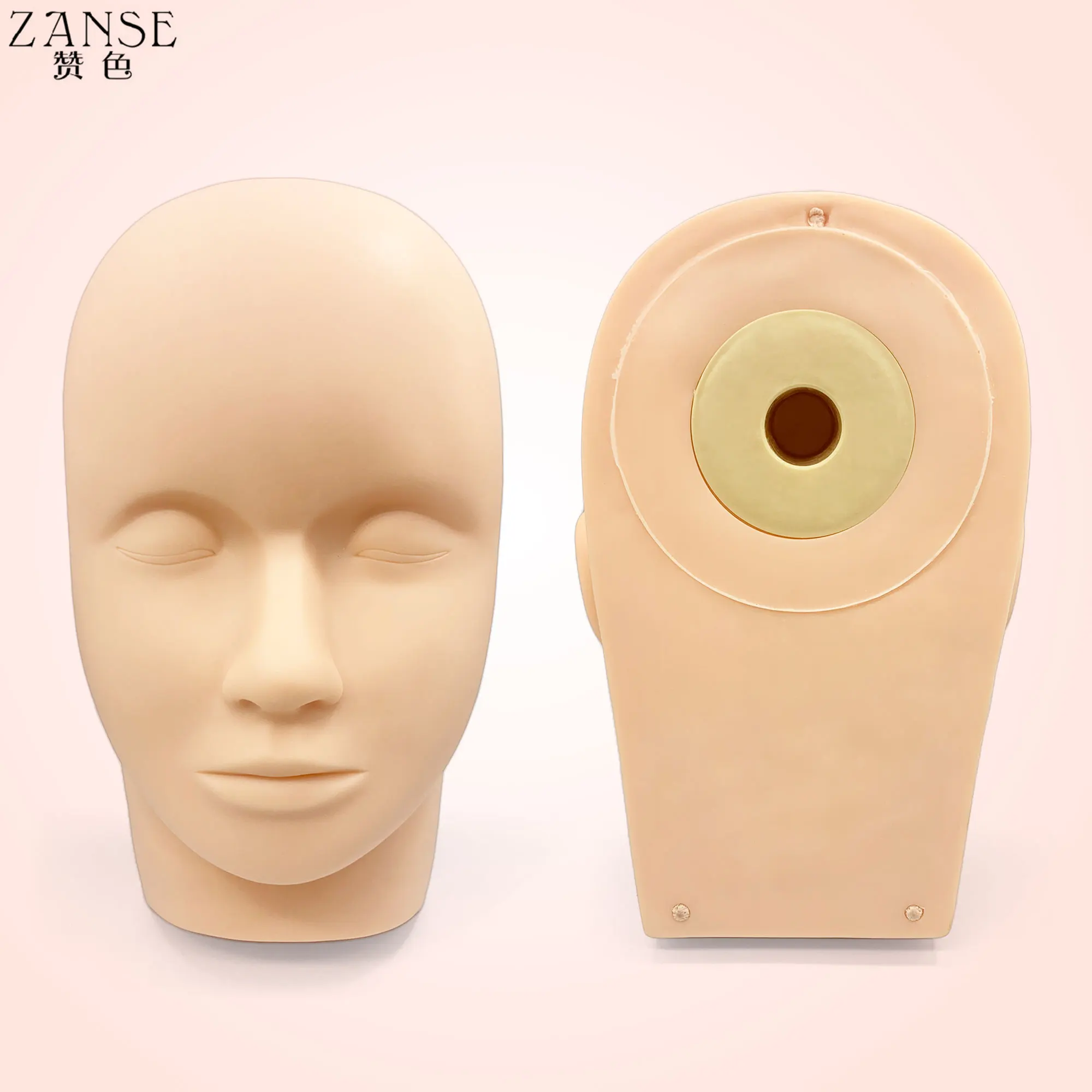 1 قطعة قالب رأس وهمية عارضة أزياء رئيس التدريب ماكياج نموذج المطاط العين الوجه رمش رمش تمديد ماكياج ممارسة رؤساء