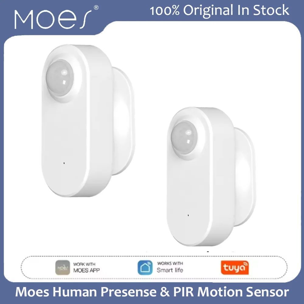 Moes Tuya Human Presence & PIR Motion Sensor Zigbee 24GHz Radar MmWave Easy Install APP Remote Control for Moes Tuya Smart Life