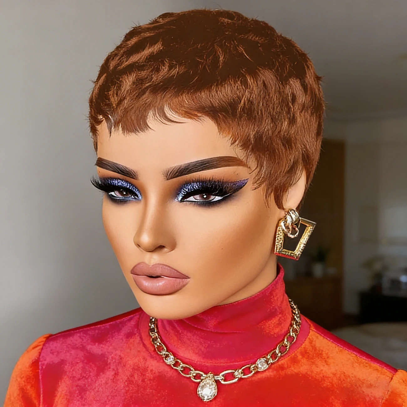 

Короткие черные кудрявые парики-пикси для женщин, машинной работы, с естественной волной, черные, по доступной цене, для повседневной носки