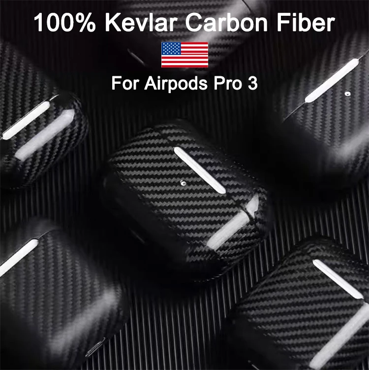For AirPods Pro 3 Pro3 Carbon Fiber Case Ultra Light thin Kevlar Aramid Fiber Cases For APPLE AirPods 4 Pro 3 2 Headphone Cover
