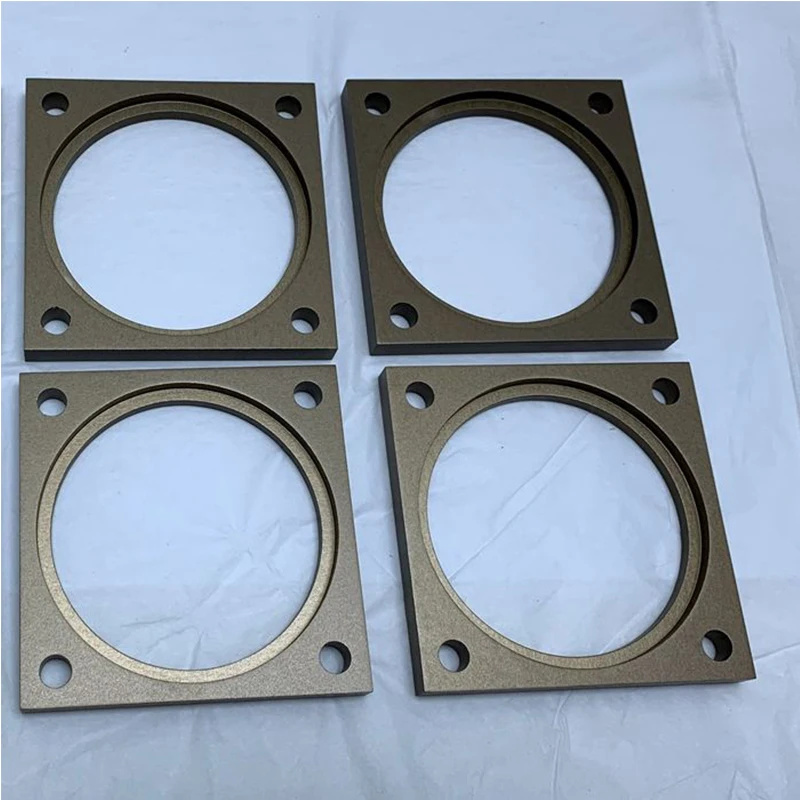 Industrial Aluminum Locating Flange Base Four Holes Fixing Square Flange For Automation Equipment