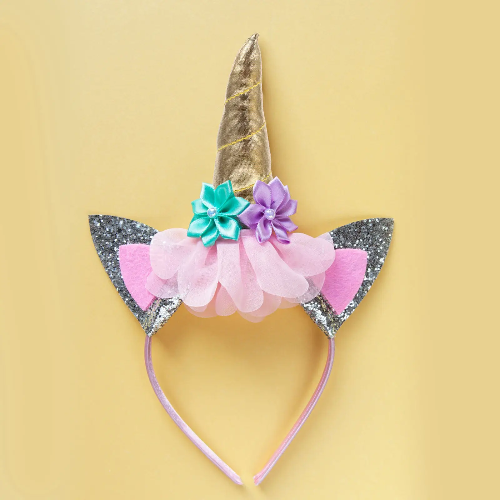 

10Pcs Unicorn Horn Hair Clip DIY Hairpin Headwear Decorative Multi-Function Supply Handmade Craft Materials Horn Decor