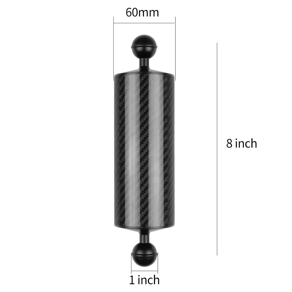 Float Buoyancy Aquatic Arm Dual 1" Ball Arm 5" 8" 10" 12" D60MM DSLR Cam Diving Tray Extend Light Bracket für Gopro OSMO Action – Detail 35