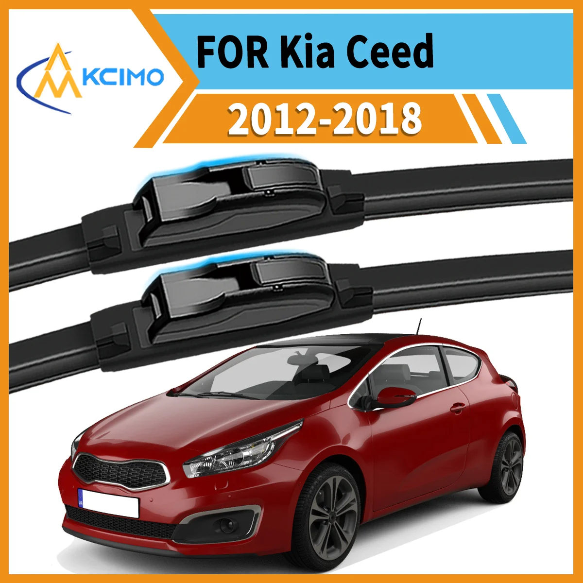 

Engineered for Performance 2PCS Front Wiper Blades for Kia Ceed JD 2012–2018 All-Season Reliability Clear Vision Quiet Operation