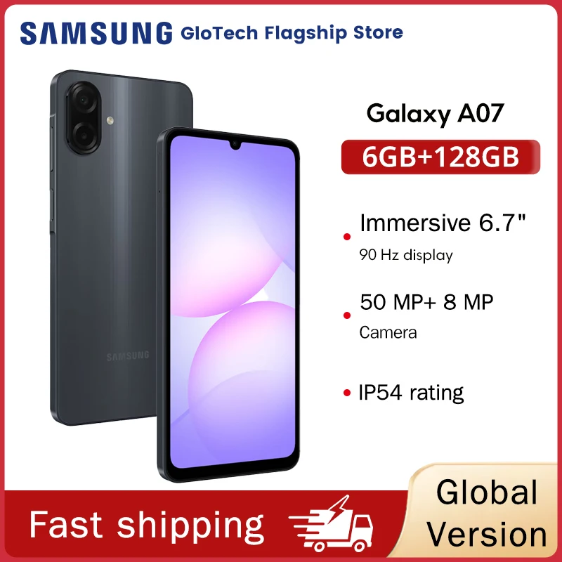 Samsung Galaxy A07 Mobile Phone Global Version 5000mAh Large Battery 50MP Main Camera 6.7