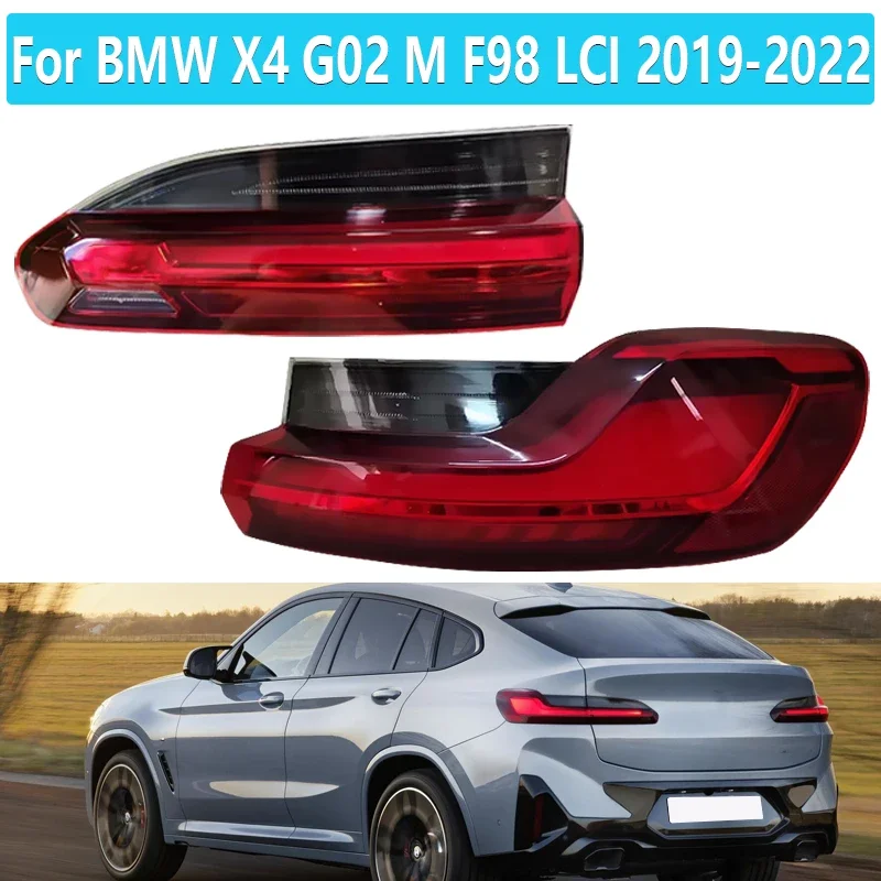 new LED Tail Light For BMW X4 G02 M F98 LCI 2019 2020 2021 2022 Car Rear Turn Signal Light Stop Brake Lamp Driving 63217409395