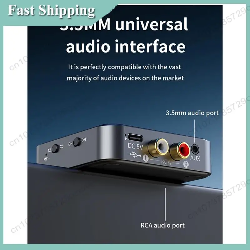 -A01R Trasmettitore audio Ricevitore 2In1 QCC 5.4 Adattatore Bluetooth Ricevitore audio Trasmettitore Trasmettitore audio per aereo 3.5MM