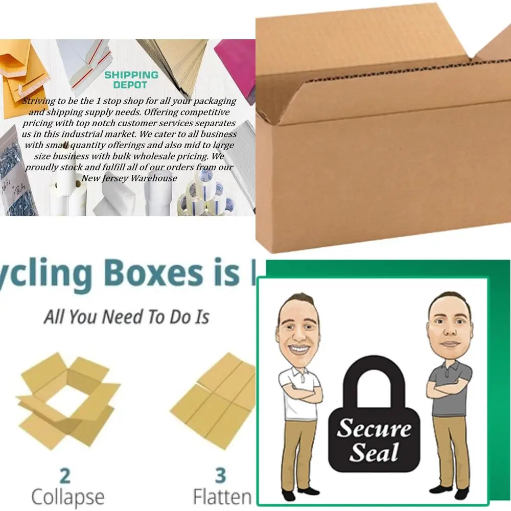 

100-Count Set of 10x6x4 Corrugated Cardboard Boxes for Shipping, Packing, and Moving