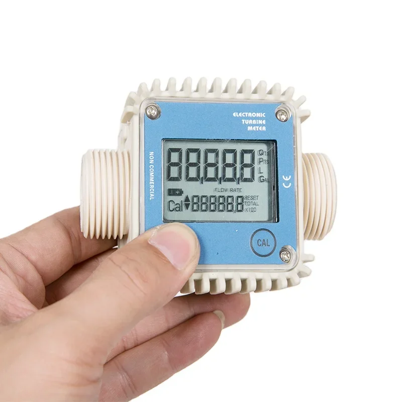 PA Nylon Material  G1''  male thread connection high accuracy K24 turbine flow meter