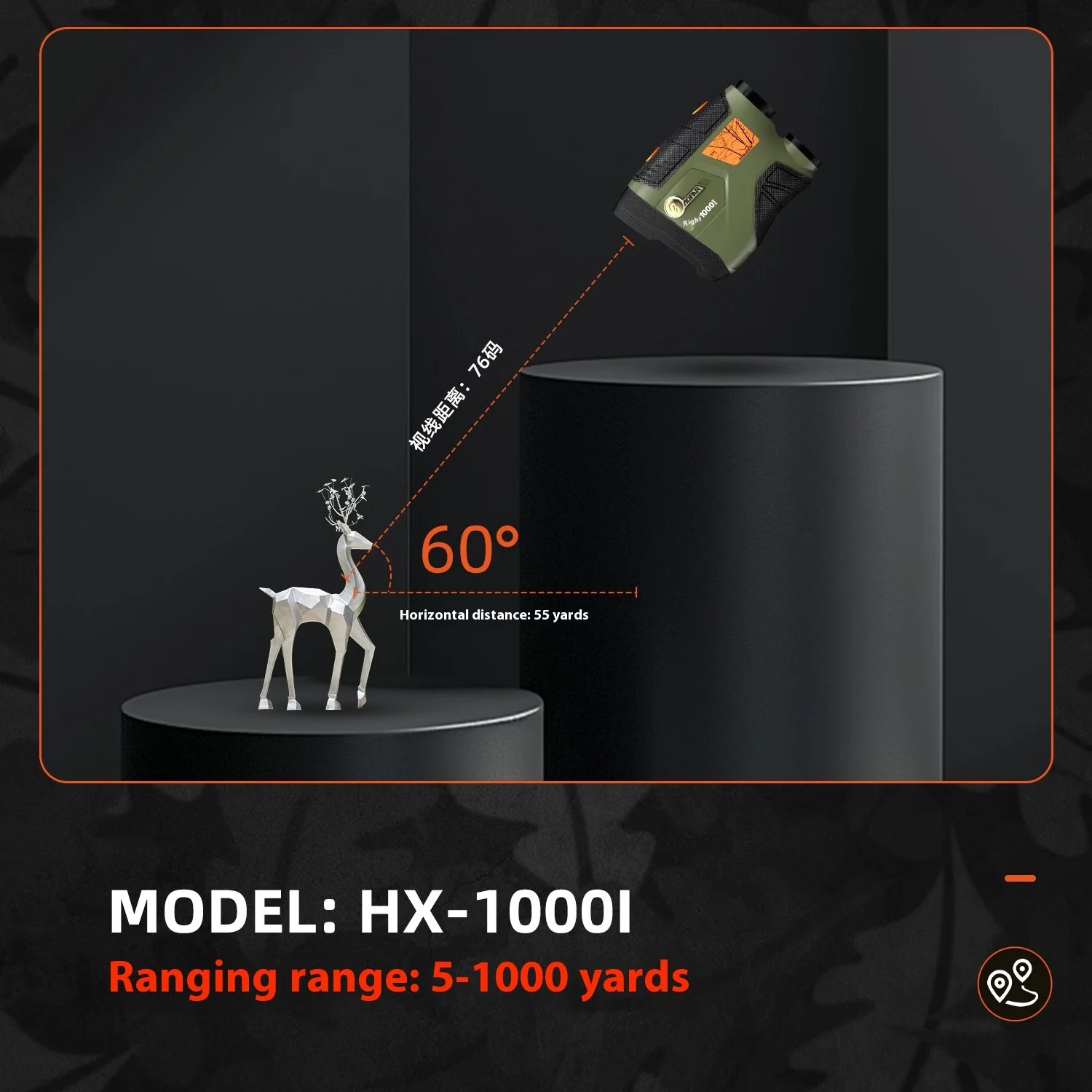 Range Finder for Shooting High Precision ±0.1 yd, Hunting Rangefinder Up to 1000 Yards, Laser Range Finder with Bow Hunting Mode