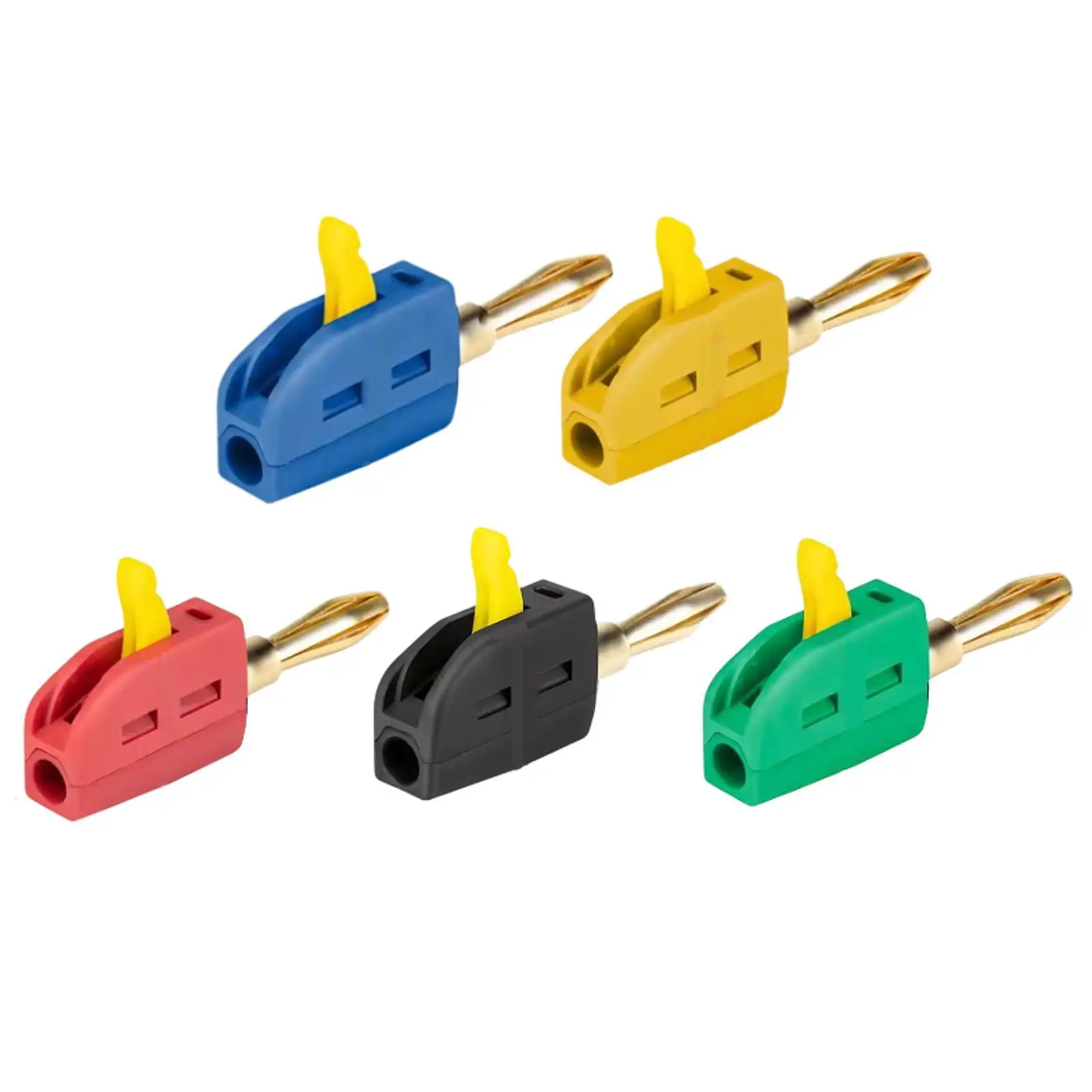 Conector de cabo banana pa6, material de latão durável, transmissão estável para configuração elétrica de home theater