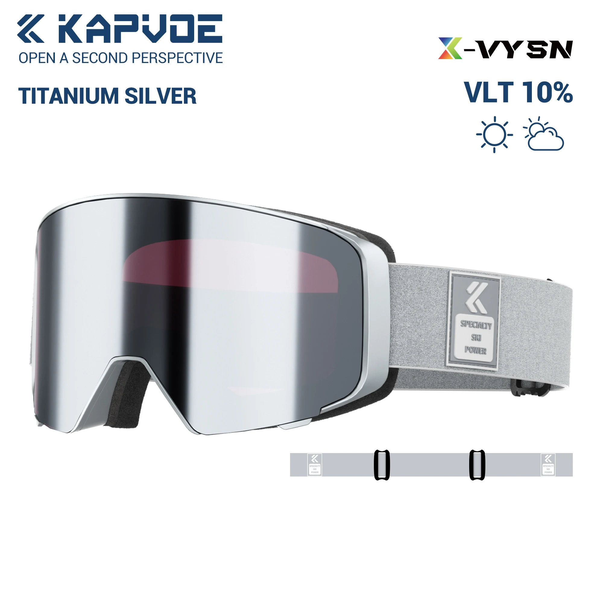 KAPVOE Photochromic Ski Glasses Men Women Anti-fog Cylindrical Snow Skiing Goggles UV Glare Winter Sport Snowboard Gafas Ski